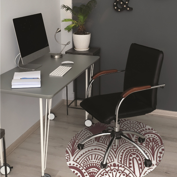 Desk chair mat Hindu pattern