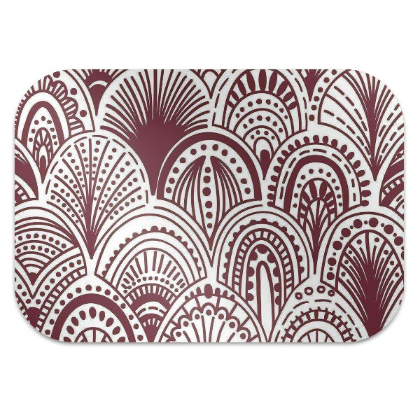 Desk chair mat Hindu pattern