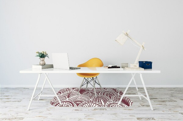 Desk chair mat Hindu pattern