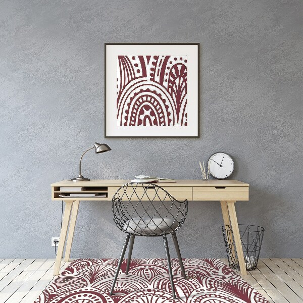 Desk chair mat Hindu pattern