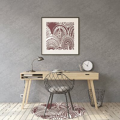 Desk chair mat Hindu pattern