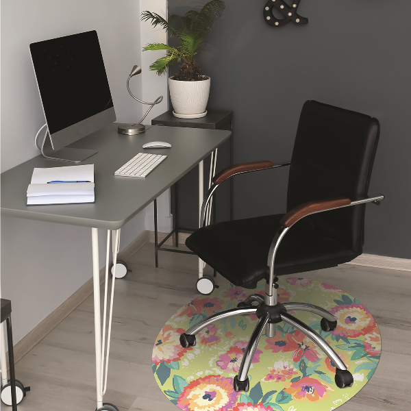 Office chair floor protector flower Garden