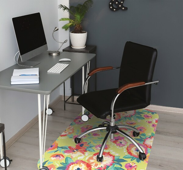 Office chair floor protector flower Garden
