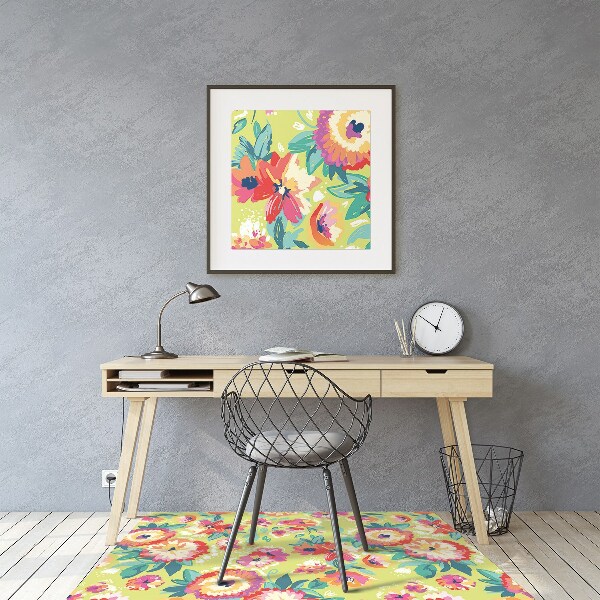 Office chair floor protector flower Garden