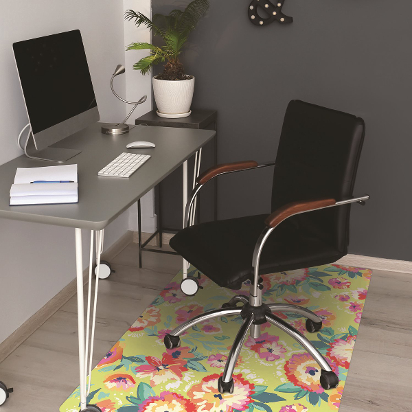 Office chair floor protector flower Garden