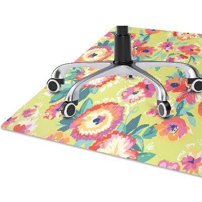 Office chair floor protector flower Garden