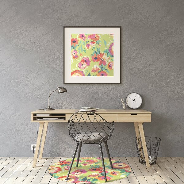 Office chair floor protector flower Garden