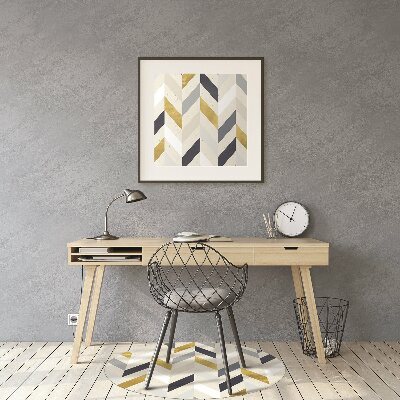 Office chair mat Lines herringbone