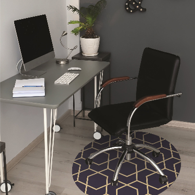 Desk chair mat dark cubes