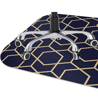 Desk chair mat dark cubes