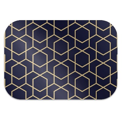 Desk chair mat dark cubes