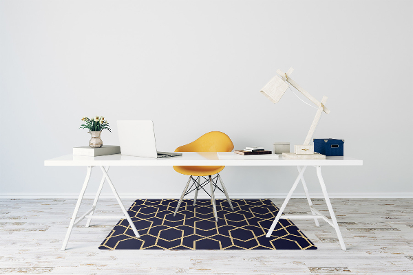 Desk chair mat dark cubes