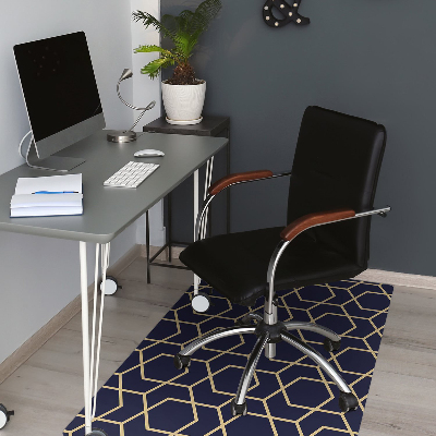 Desk chair mat dark cubes