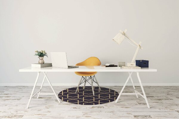 Desk chair mat dark cubes