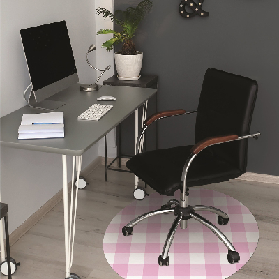 Desk chair mat pink grille