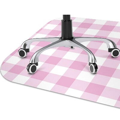 Desk chair mat pink grille