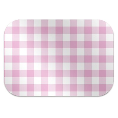 Desk chair mat pink grille