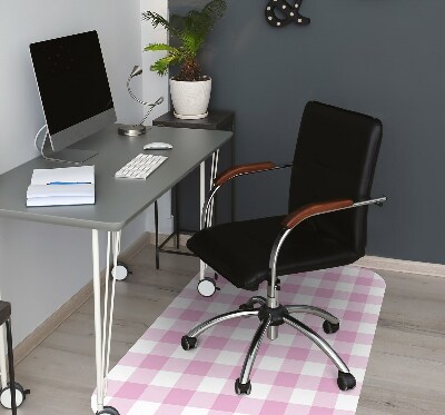 Desk chair mat pink grille