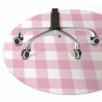 Desk chair mat pink grille