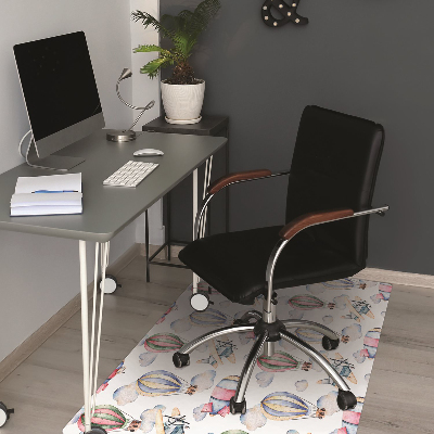 Office chair mat Balloons and airships