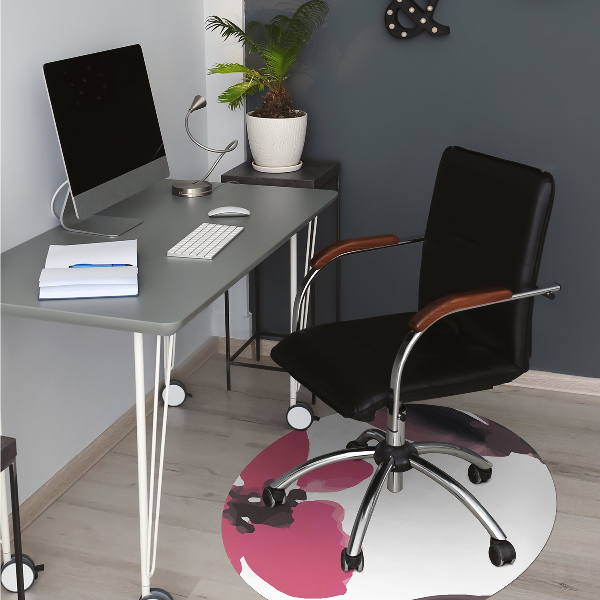 Desk chair mat Beautiful flowers