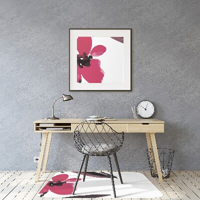 Desk chair mat Beautiful flowers