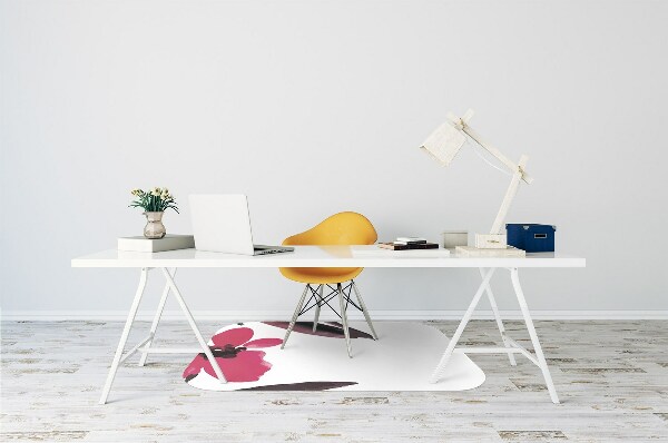 Desk chair mat Beautiful flowers