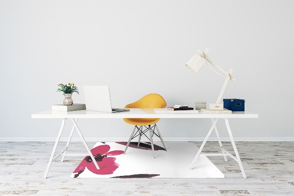 Desk chair mat Beautiful flowers