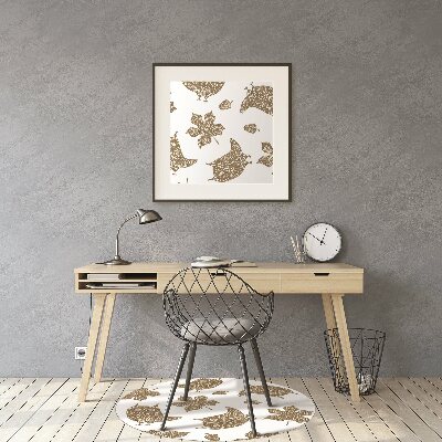 Desk chair mat Leaves and owls
