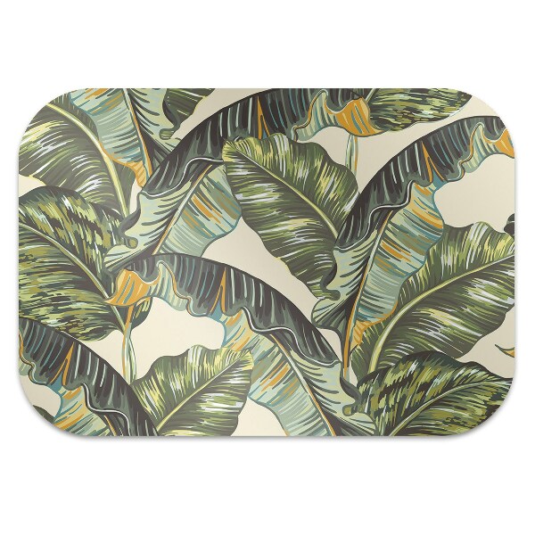 Office chair mat tropical leaves