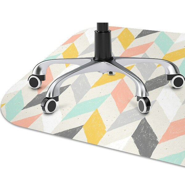 Office chair mat Pastel herringbone