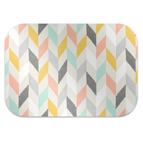 Office chair mat Pastel herringbone