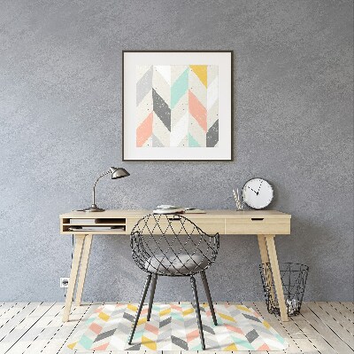 Office chair mat Pastel herringbone