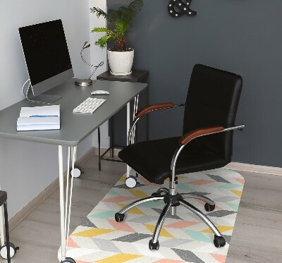 Office chair mat Pastel herringbone