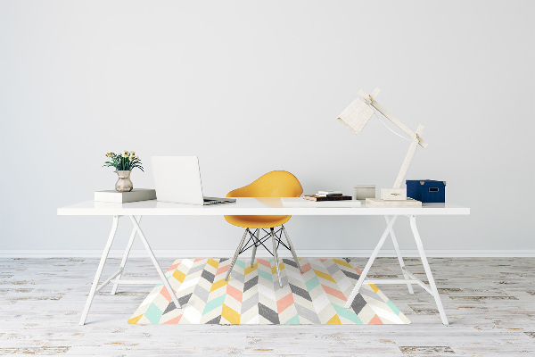 Office chair mat Pastel herringbone