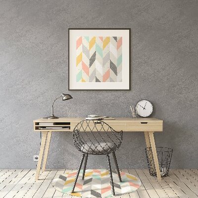 Office chair mat Pastel herringbone