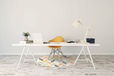 Office chair mat Pastel herringbone