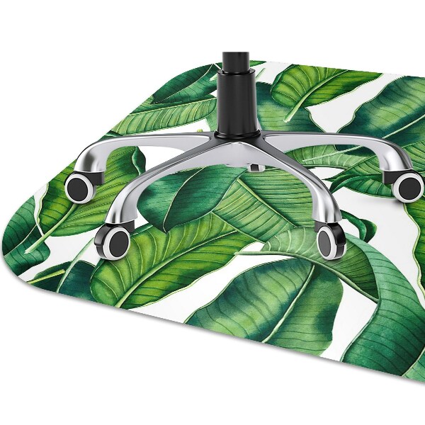Chair mat Green large leaves