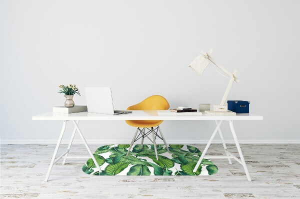 Chair mat Green large leaves