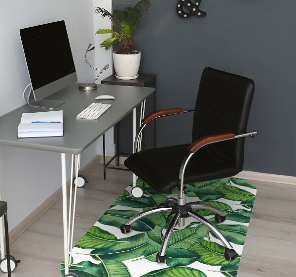 Chair mat Green large leaves