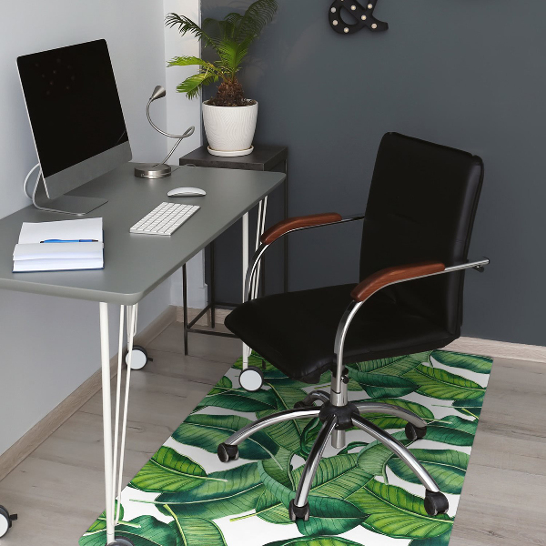 Chair mat Green large leaves
