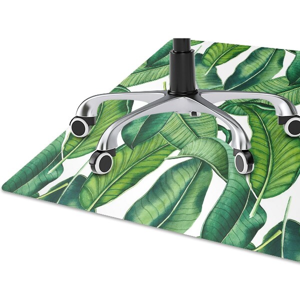 Chair mat Green large leaves