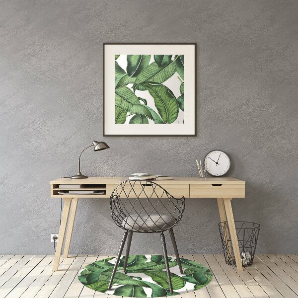 Chair mat Green large leaves
