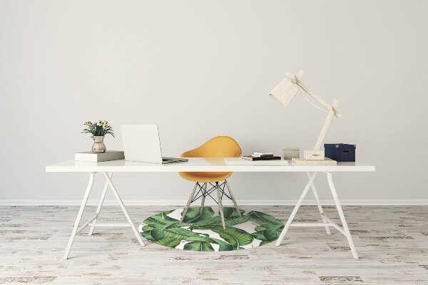 Chair mat Green large leaves
