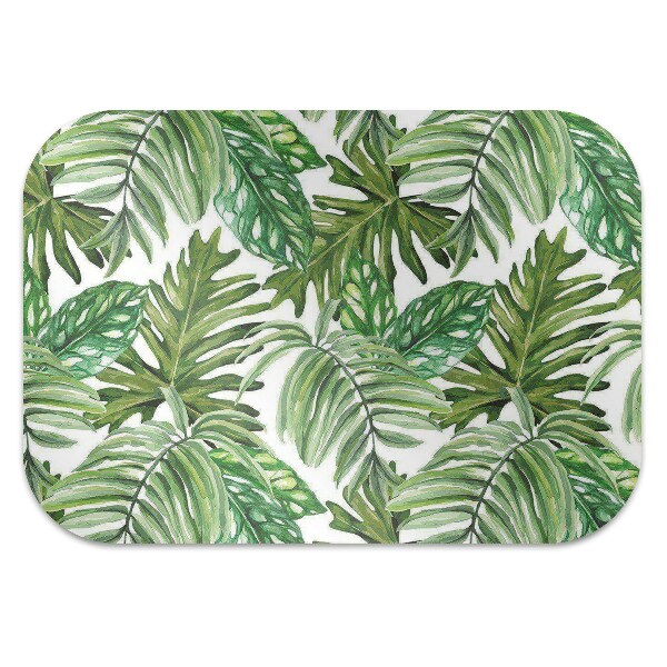 Office chair floor protector Jungle leaves