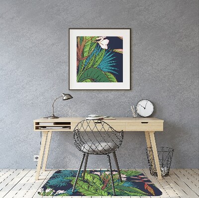 Office chair floor protector Tropical jungle