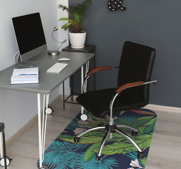 Office chair floor protector Tropical jungle