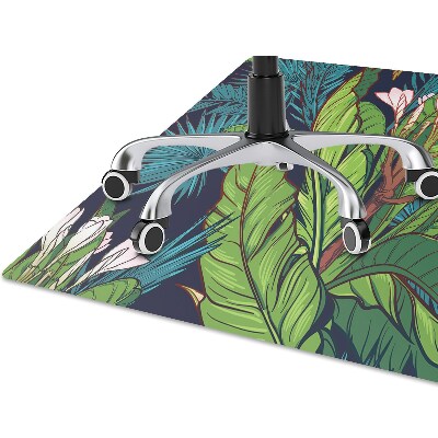 Office chair floor protector Tropical jungle