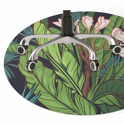 Office chair floor protector Tropical jungle