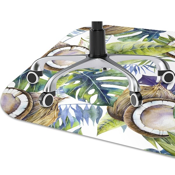 Office chair mat Coconuts and leaves